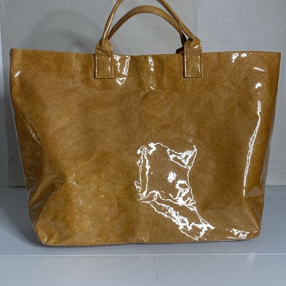 Vinyl Covered Paper Bag Stylish Tote Bag - Picture 6 of 11